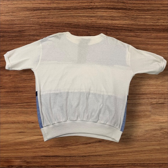 Jordana Nautical Knit Top Striped Boat Applique USA Made Short Sleeve size S - Picture 8 of 9